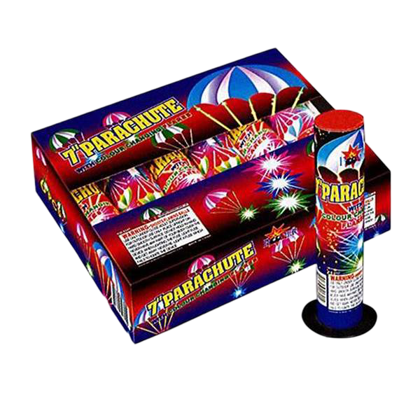 Rocket firecracker shooting vibrant flames and sparks